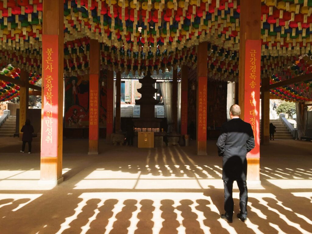 Blake-at-shrine-in-South-Korea-1-scaled